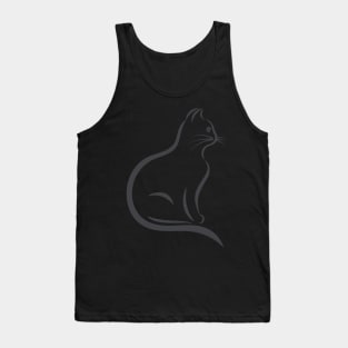 Cat Silhouette Tank Top